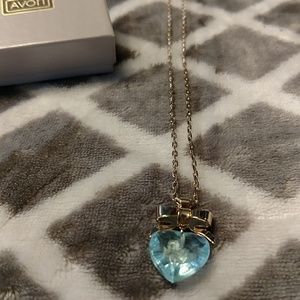 Avon Bow and Heart Necklace